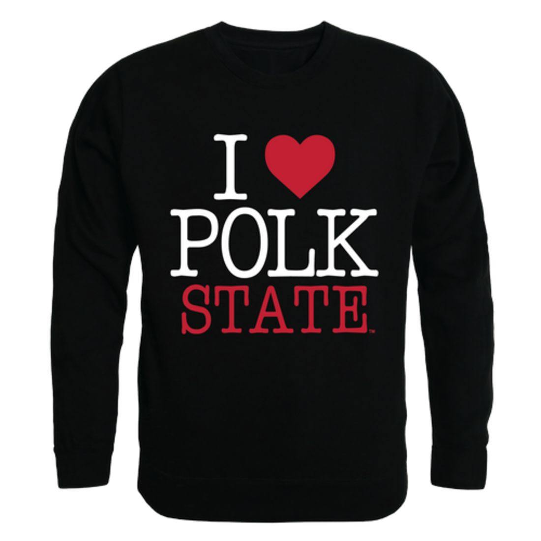 I Love Polk State College Eagles Crewneck Pullover Sweatshirt Sweater