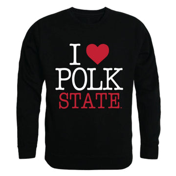 I Love Polk State College Eagles Crewneck Pullover Sweatshirt Sweater