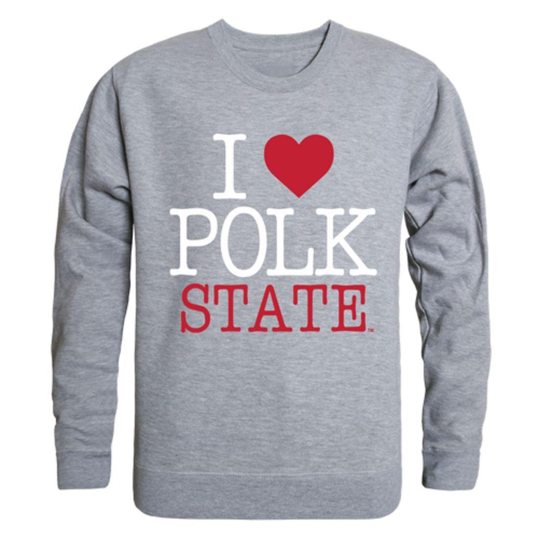 I Love Polk State College Eagles Crewneck Pullover Sweatshirt Sweater