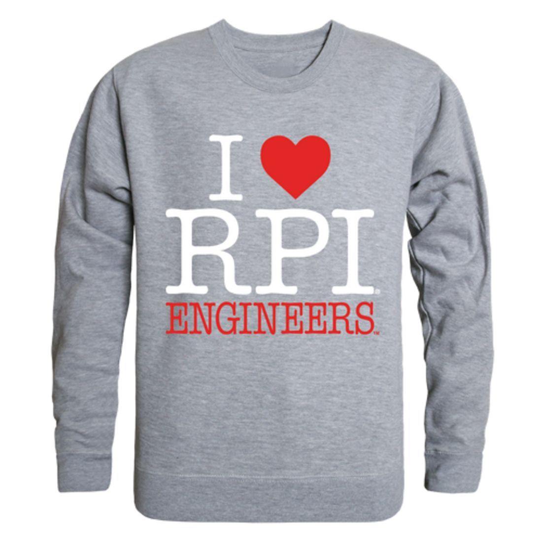 I Love RPI Rensselaer Polytechnic Institute Engineers Crewneck Pullover Sweatshirt Sweater