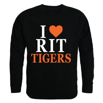 I Love RIT Rochester Institute of Technology Tigers Crewneck Pullover Sweatshirt Sweater