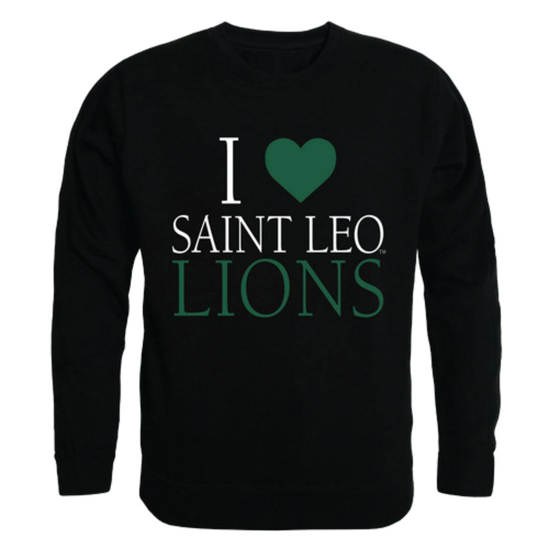I Love Saint Leo University Lions Crewneck Pullover Sweatshirt Sweater