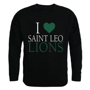 I Love Saint Leo University Lions Crewneck Pullover Sweatshirt Sweater