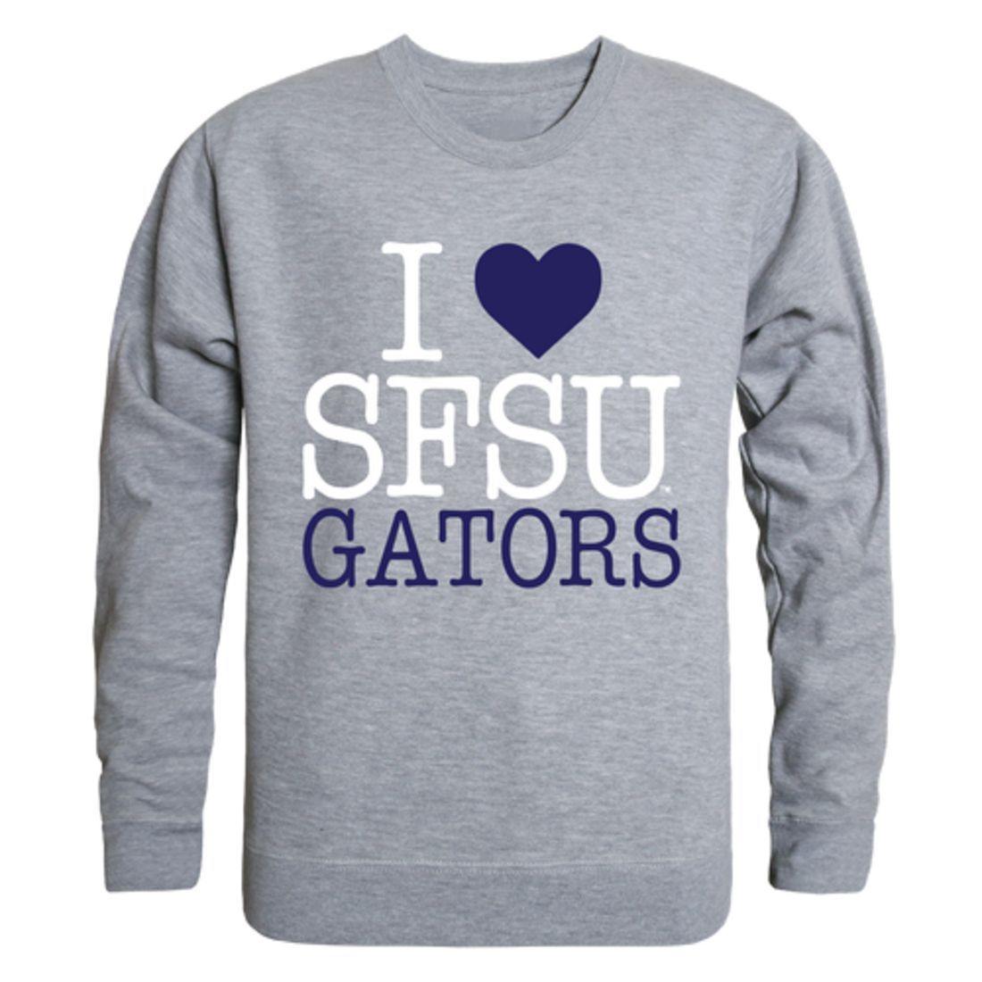 I Love SFSU San Francisco State University Gators Crewneck Pullover Sweatshirt Sweater