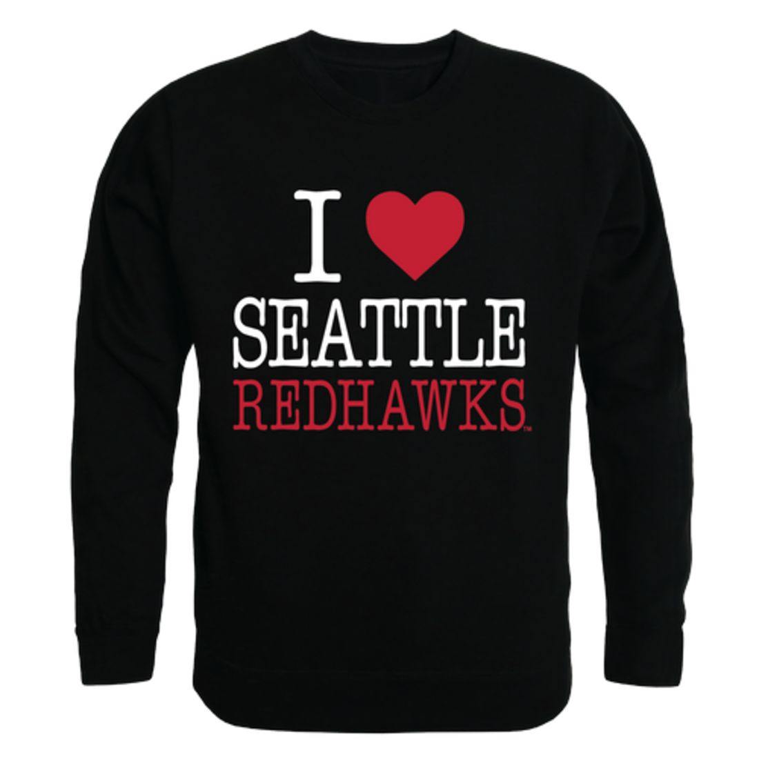 I Love Seattle University Redhawks Crewneck Pullover Sweatshirt Sweater