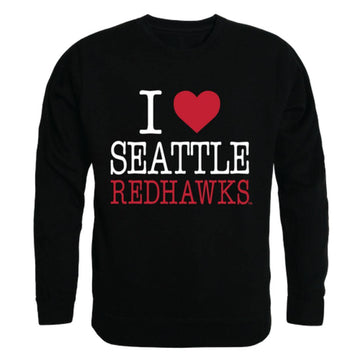 I Love Seattle University Redhawks Crewneck Pullover Sweatshirt Sweater