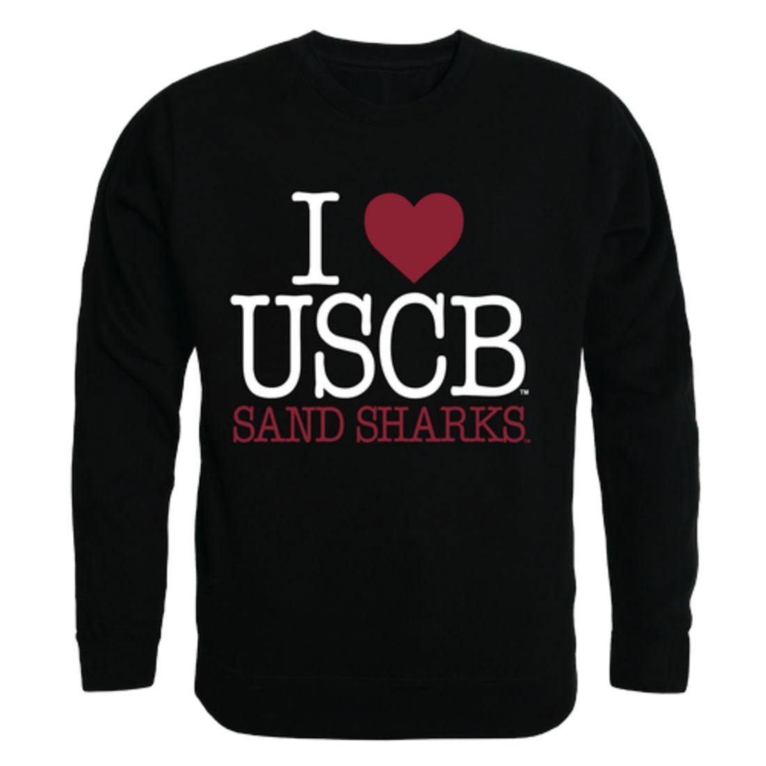 I Love USCB University of South Carolina Beaufort Sand Sharks Crewneck Pullover Sweatshirt Sweater