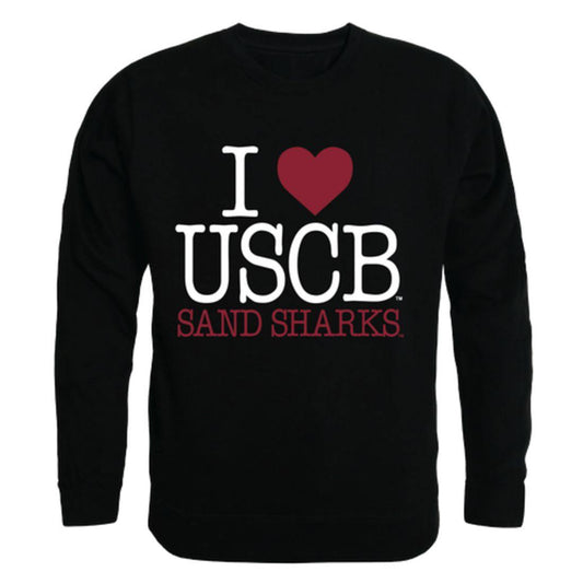 I Love USCB University of South Carolina Beaufort Sand Sharks Crewneck Pullover Sweatshirt Sweater