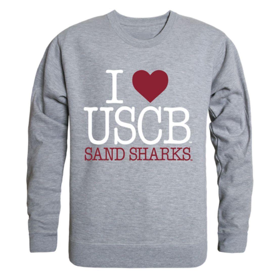 I Love USCB University of South Carolina Beaufort Sand Sharks Crewneck Pullover Sweatshirt Sweater