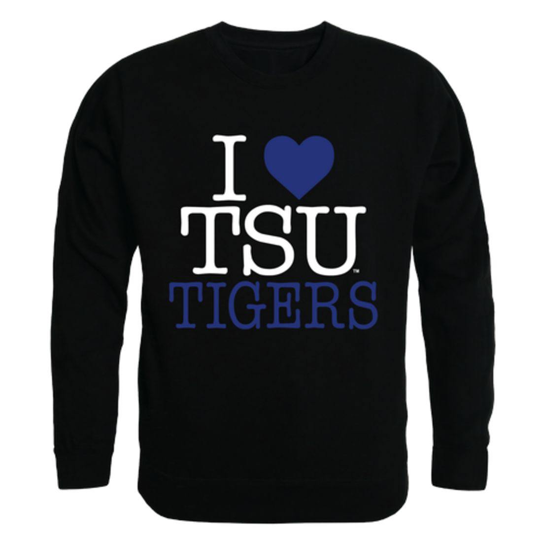 I Love TSU Tennessee State University Tigers Crewneck Pullover Sweatshirt Sweater