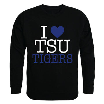 I Love TSU Tennessee State University Tigers Crewneck Pullover Sweatshirt Sweater