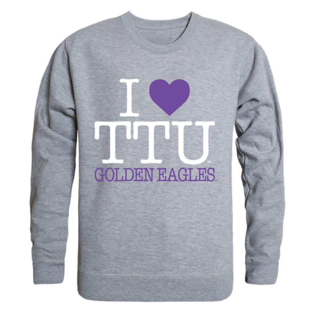 I Love TTU Tennessee Tech University Golden Eagles Crewneck Pullover Sweatshirt Sweater