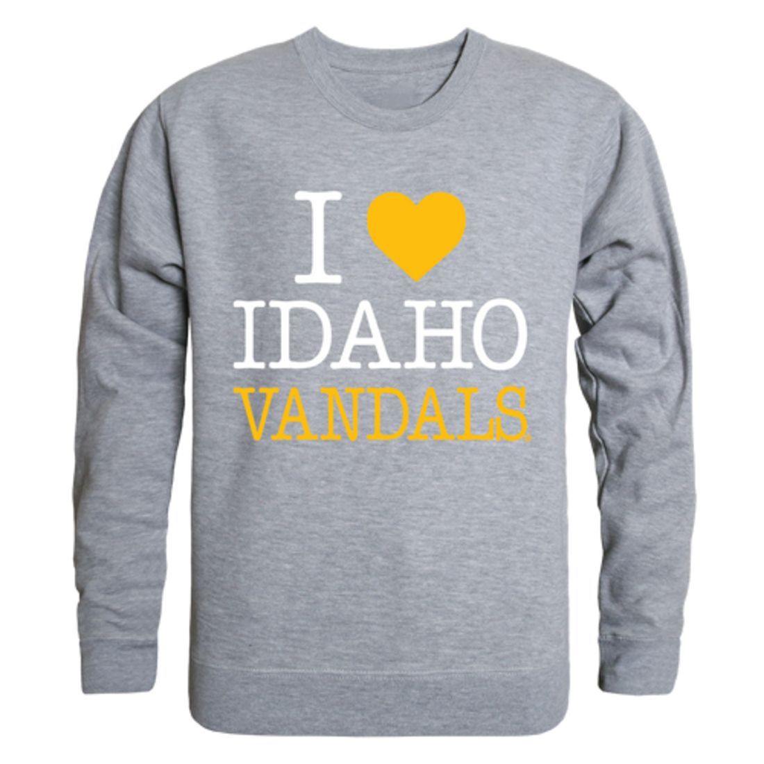 I Love University of Idaho Vandals Crewneck Pullover Sweatshirt Sweater