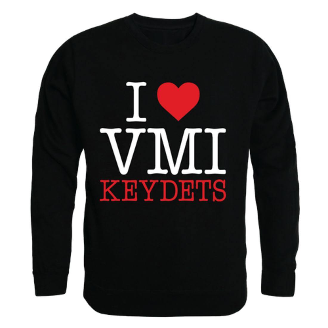 I Love VMI Virginia Military Institute Keydets Crewneck Pullover Sweatshirt Sweater