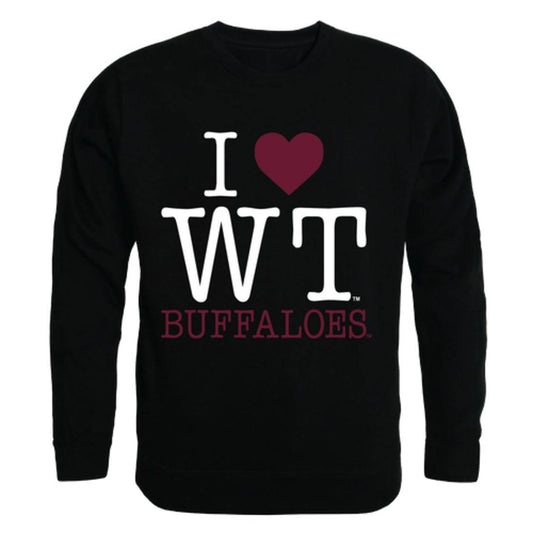 I Love WTAMU West Texas A&M University Buffaloes Crewneck Pullover Sweatshirt Sweater