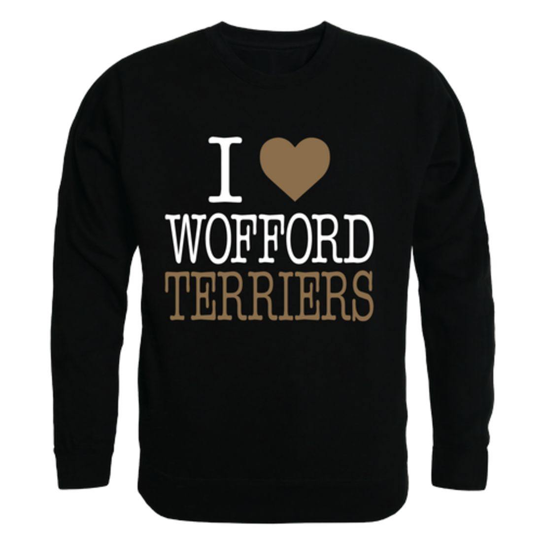 I Love Wofford College Terriers Crewneck Pullover Sweatshirt Sweater