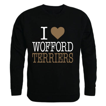 I Love Wofford College Terriers Crewneck Pullover Sweatshirt Sweater