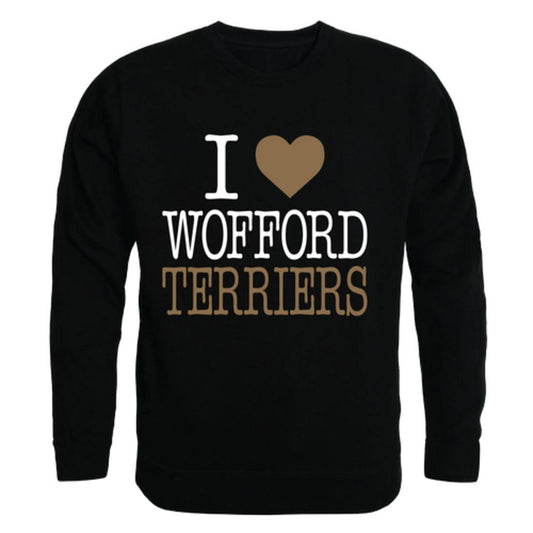 I Love Wofford College Terriers Crewneck Pullover Sweatshirt Sweater