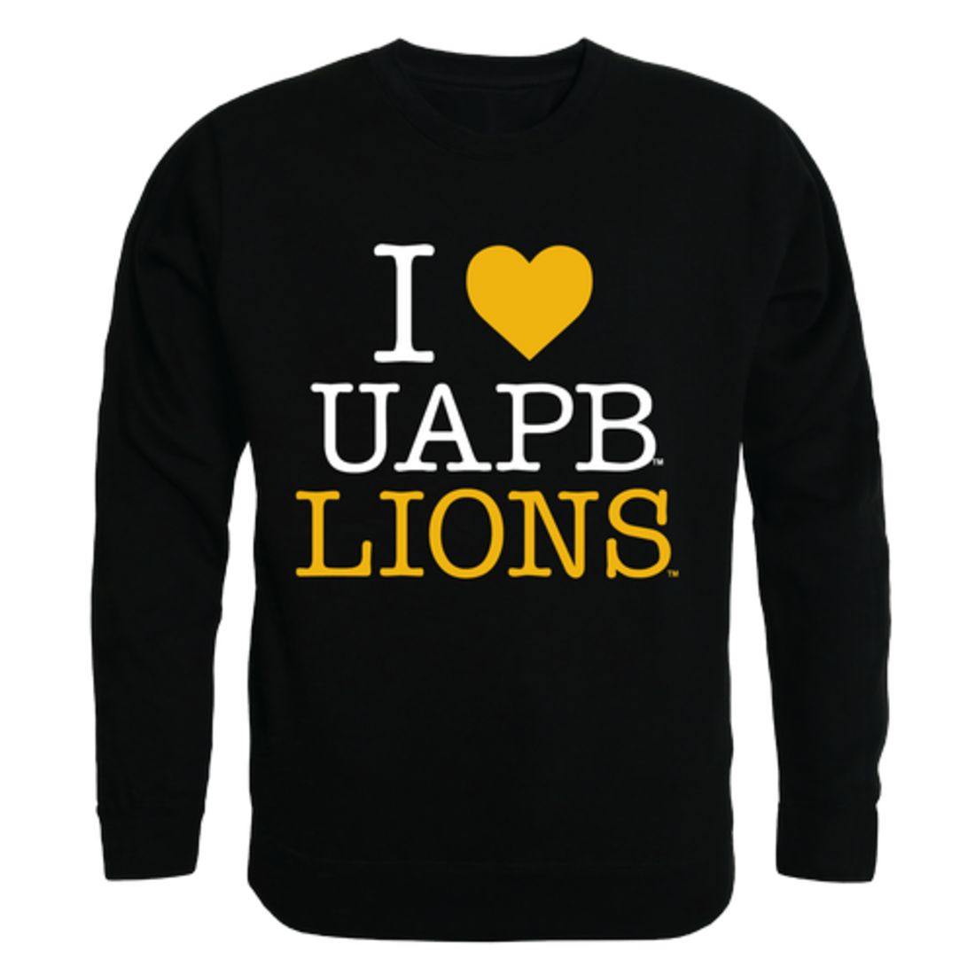 I Love UAPB University of Arkansas Pine Bluff Golden Lions Crewneck Pullover Sweatshirt Sweater