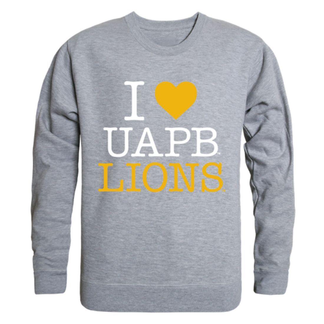 I Love UAPB University of Arkansas Pine Bluff Golden Lions Crewneck Pullover Sweatshirt Sweater