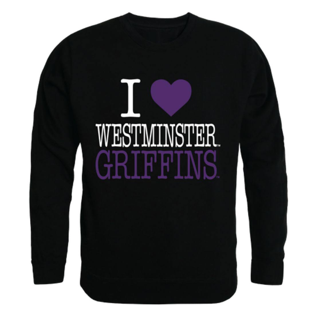 I Love Westminster College Griffins Crewneck Pullover Sweatshirt Sweater