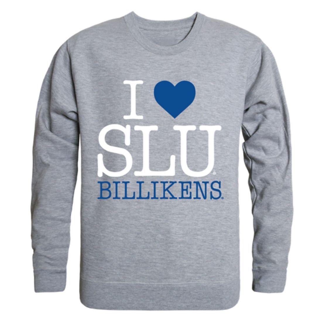 I Love SLU Saint Louis University Billikens Crewneck Pullover Sweatshirt Sweater