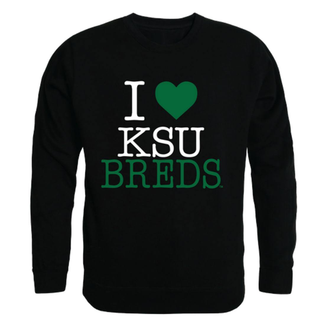 I Love KYSU Kentucky State University Thorobreds Crewneck Pullover Sweatshirt Sweater