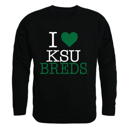 I Love KYSU Kentucky State University Thorobreds Crewneck Pullover Sweatshirt Sweater