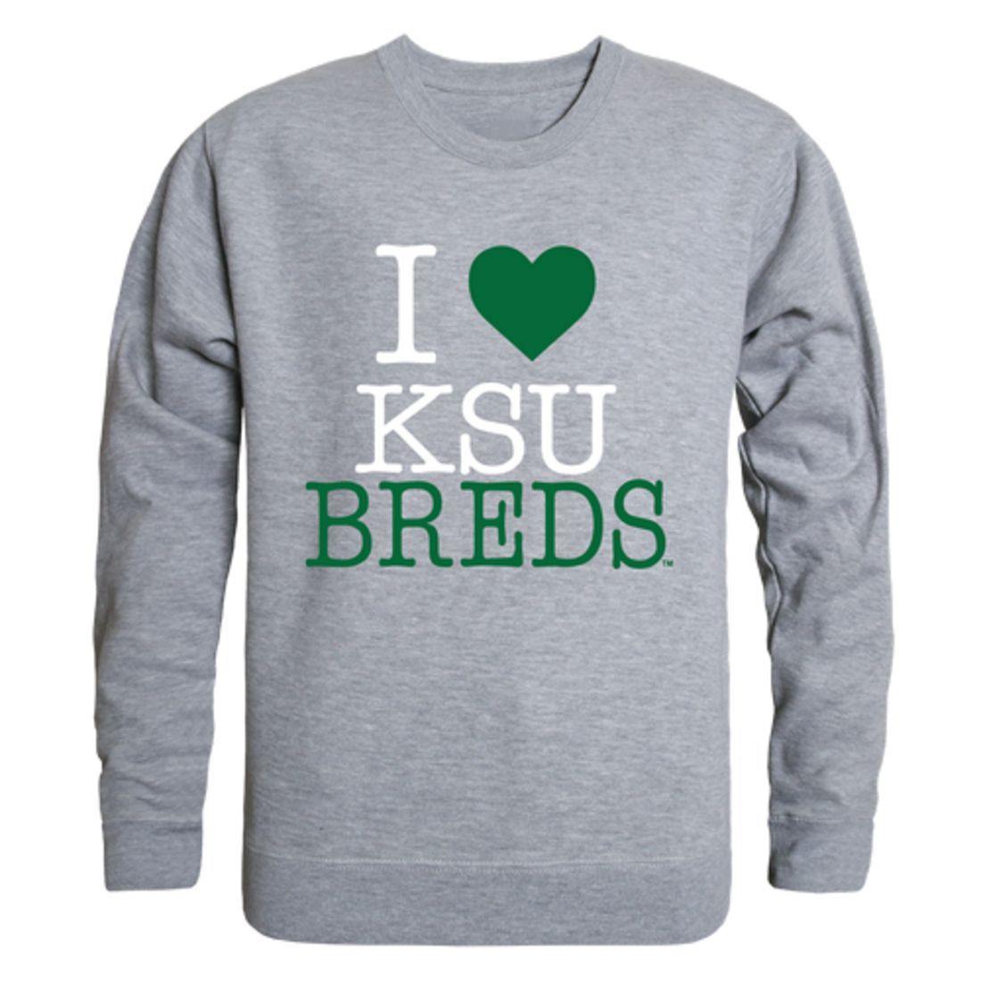 I Love KYSU Kentucky State University Thorobreds Crewneck Pullover Sweatshirt Sweater