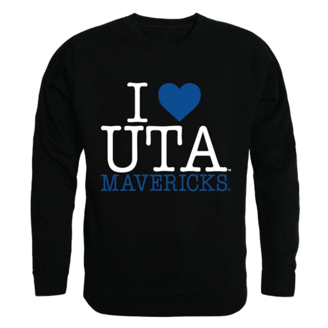 I Love UTA University of Texas at Arlington Mavericks Crewneck Pullover Sweatshirt Sweater