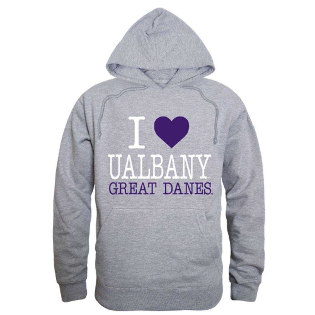 I Love UAlbany University at Albany The Great Danes Hoodie Sweatshirt