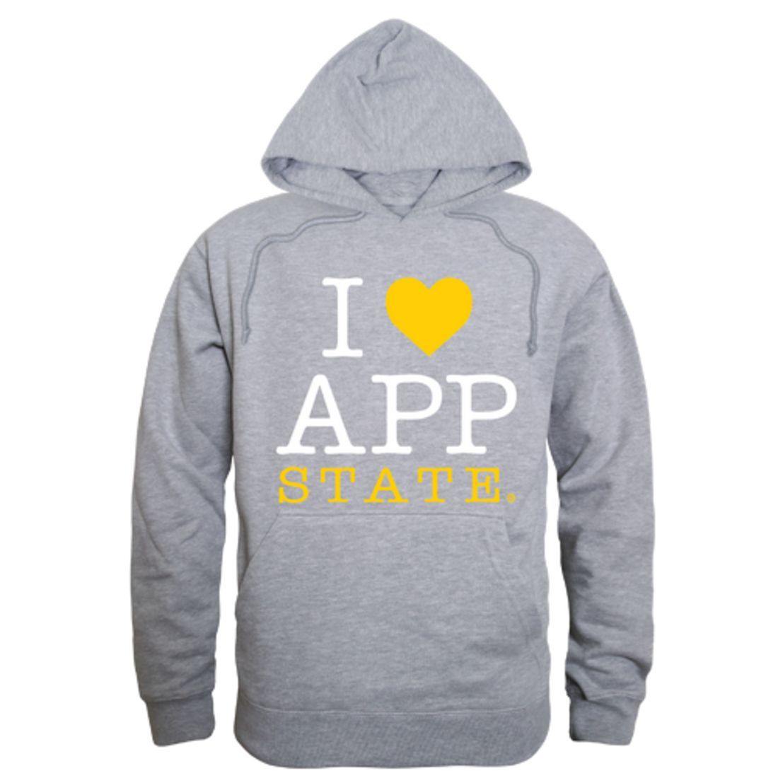 I Love Appalachian App State University Mountaineers Hoodie Sweatshirt