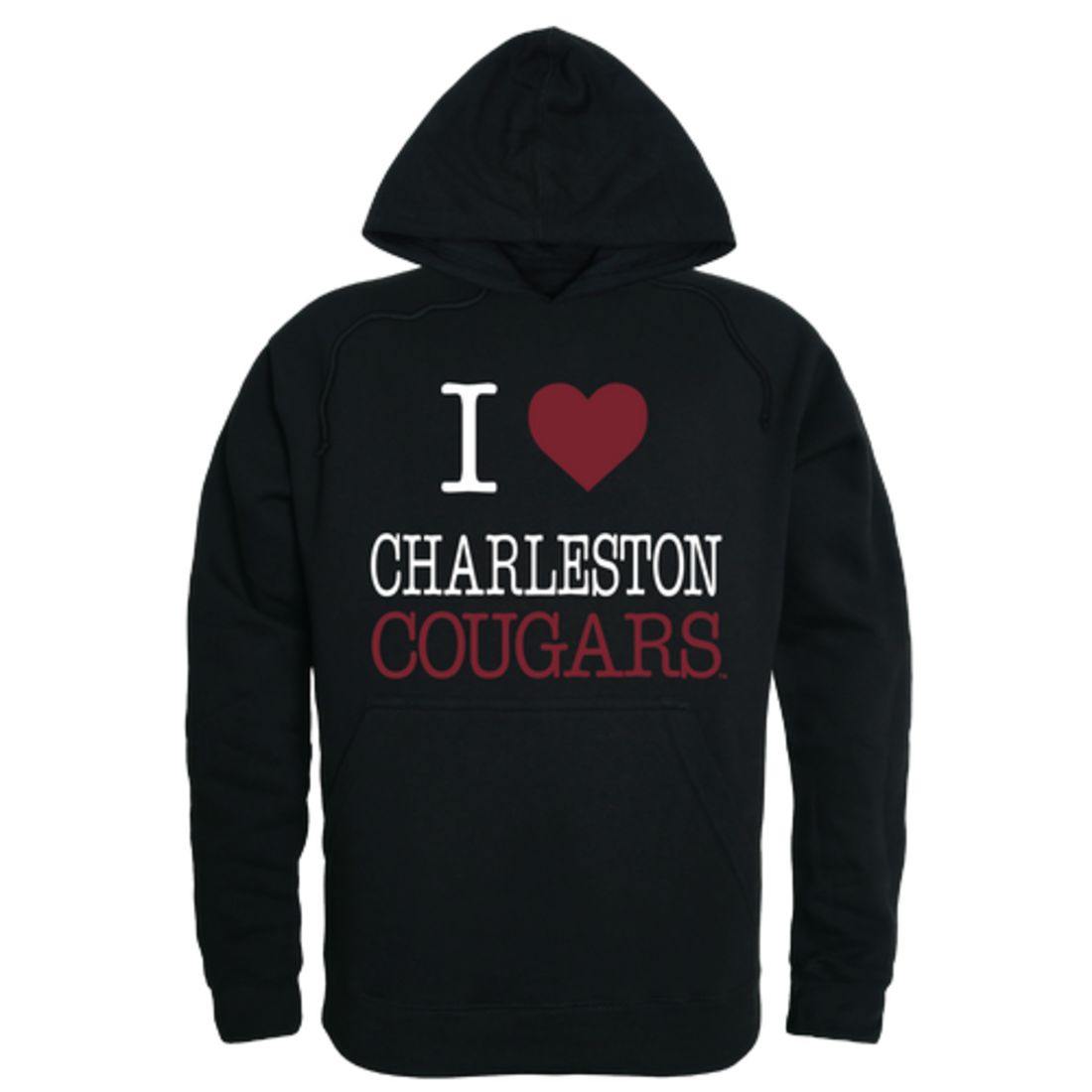 I Love COFC College of Charleston Cougars Hoodie Sweatshirt