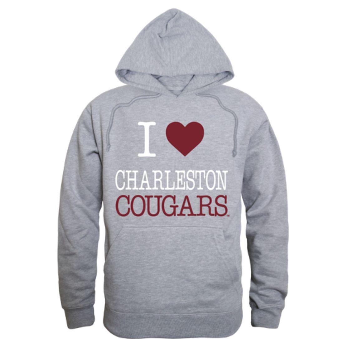 I Love COFC College of Charleston Cougars Hoodie Sweatshirt
