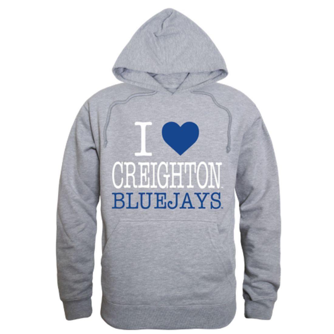 I Love Creighton University Bluejays Hoodie Sweatshirt