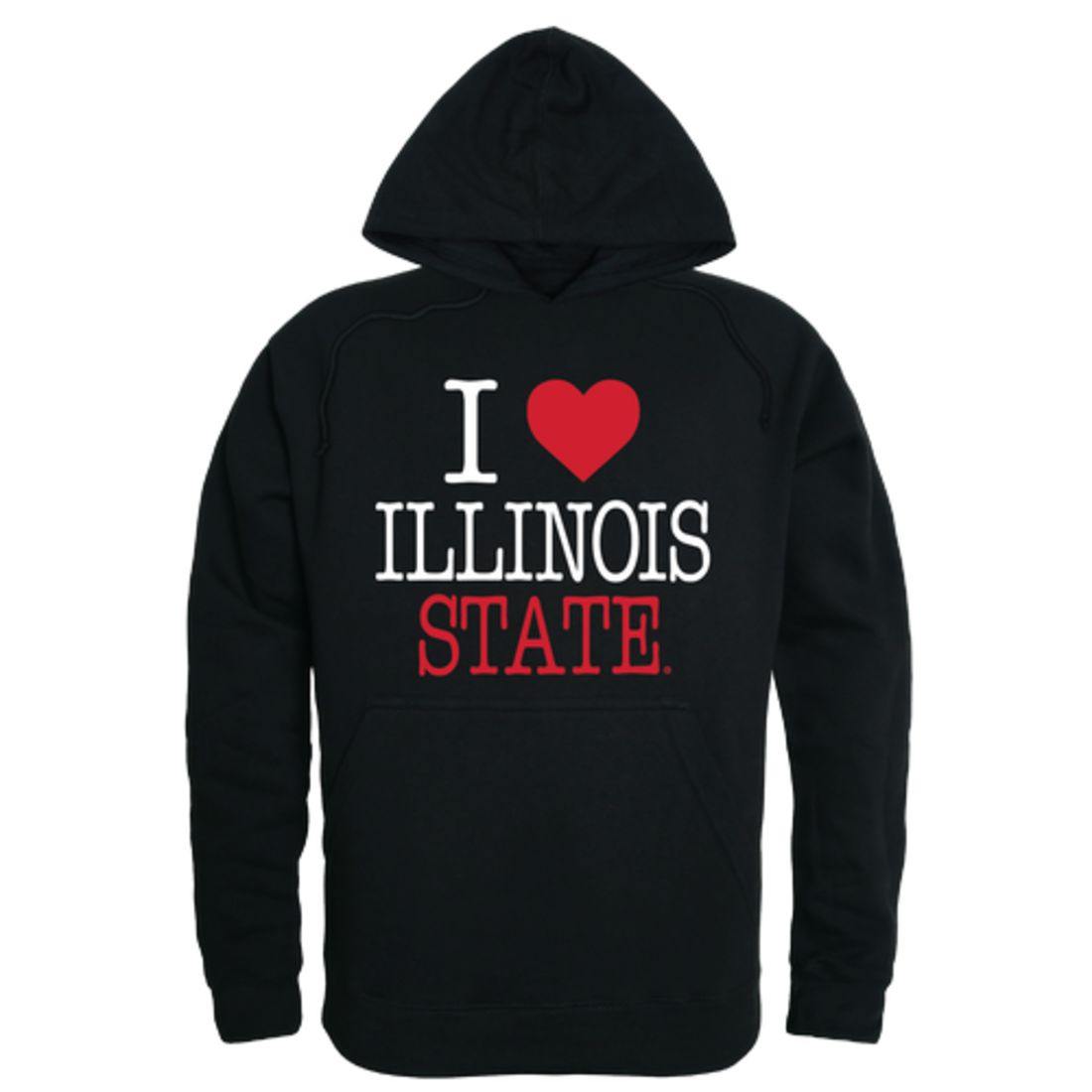 I Love ISU Illinois State University Redbirds Hoodie Sweatshirt