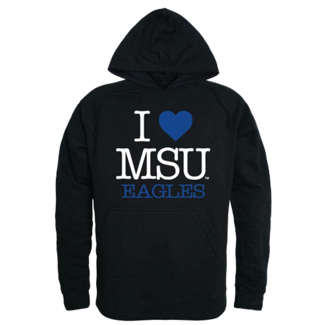 I Love MSU Morehead State University Eagles Hoodie Sweatshirt
