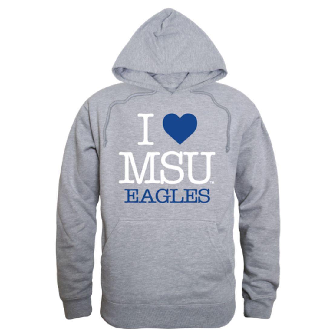 I Love MSU Morehead State University Eagles Hoodie Sweatshirt
