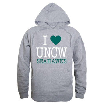I Love UNCW University of North Carolina Wilmington Seahawks Hoodie Sweatshirt