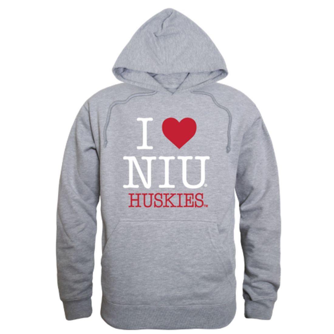 I Love NIU Northern Illinois University Huskies Hoodie Sweatshirt