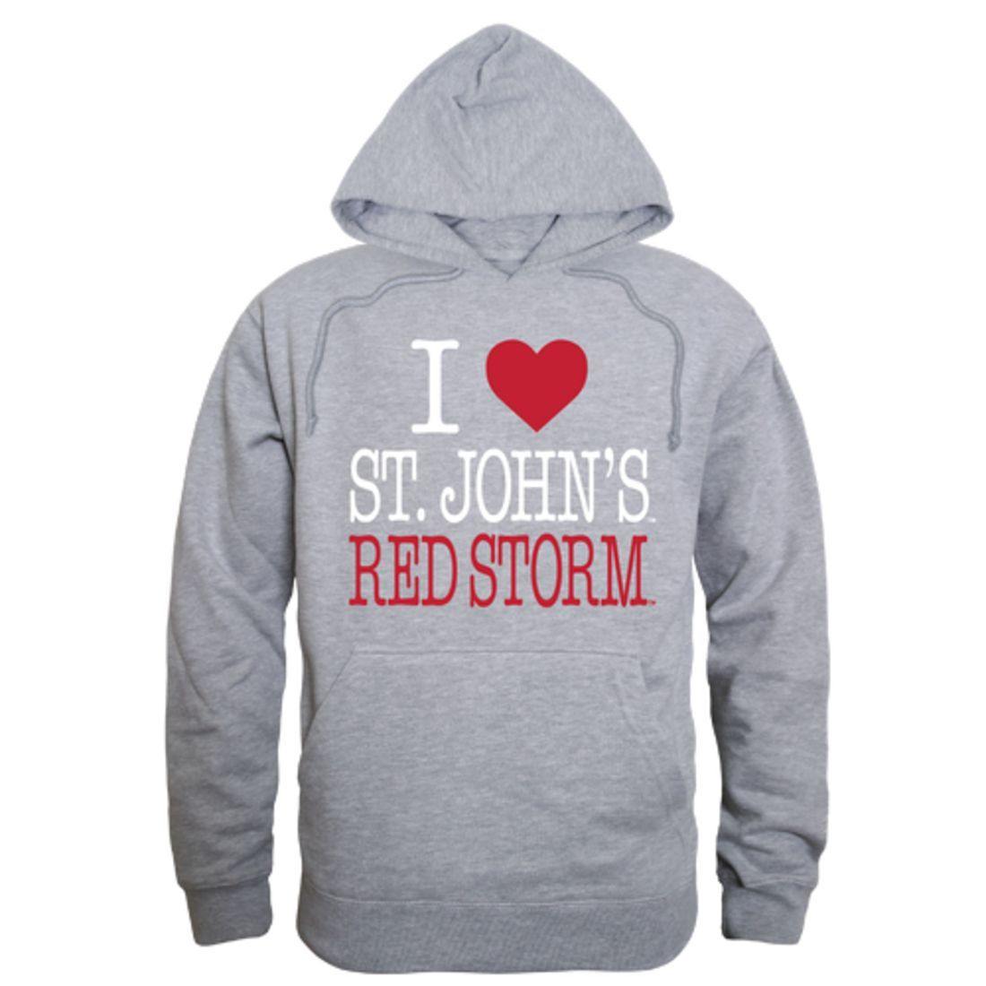 I Love St. Johns University Red Storm Hoodie Sweatshirt