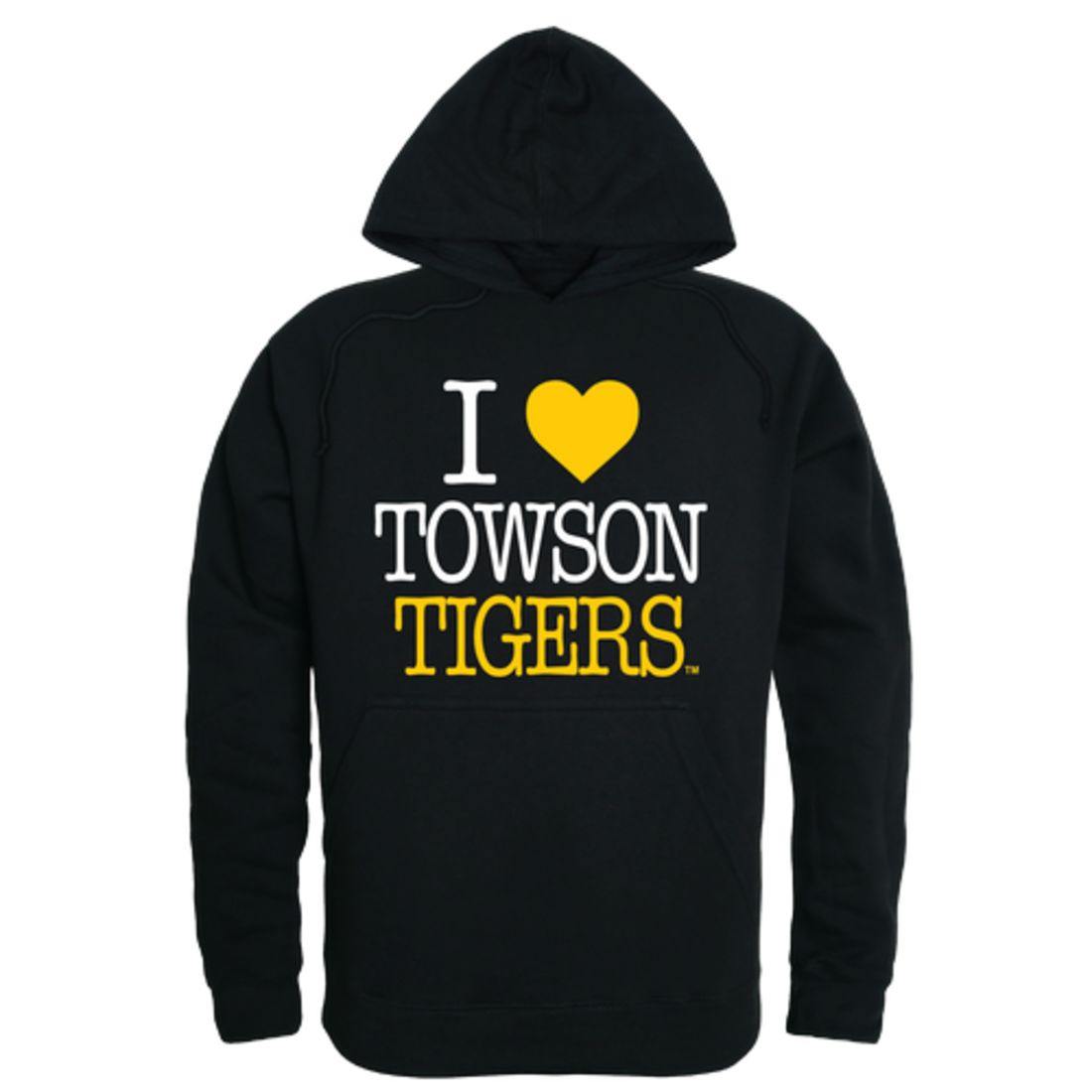 I Love TU Towson University Tigers Hoodie Sweatshirt