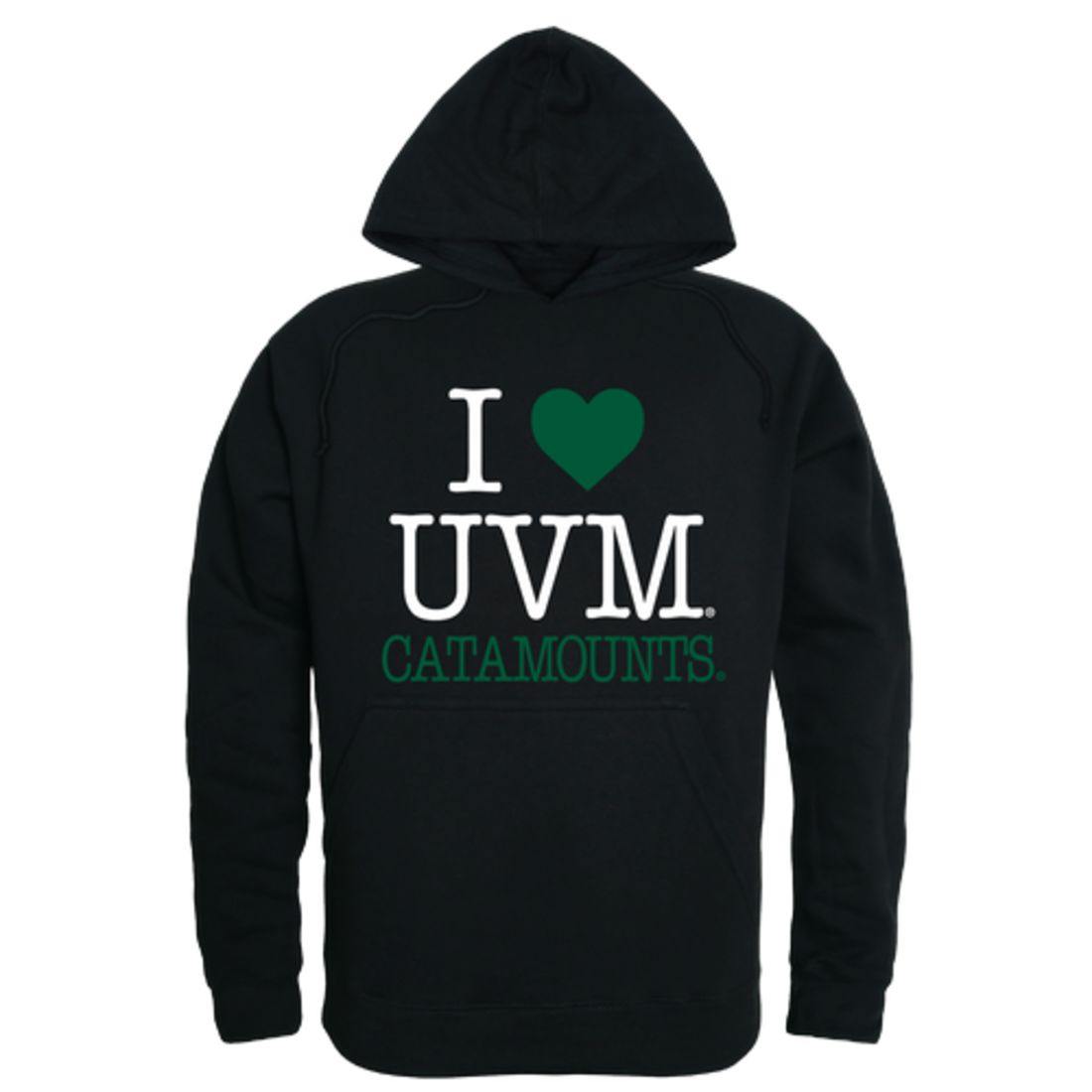 I Love UVM University of Vermont Catamounts Hoodie Sweatshirt