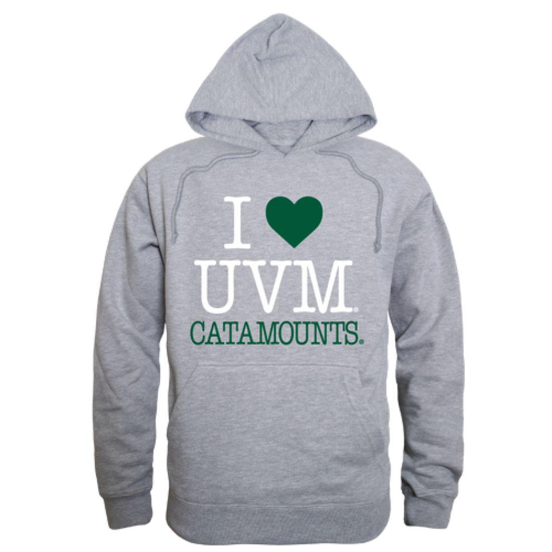 I Love UVM University of Vermont Catamounts Hoodie Sweatshirt