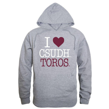 I Love CSUDH California State University Dominguez Hills Toros Hoodie Sweatshirt