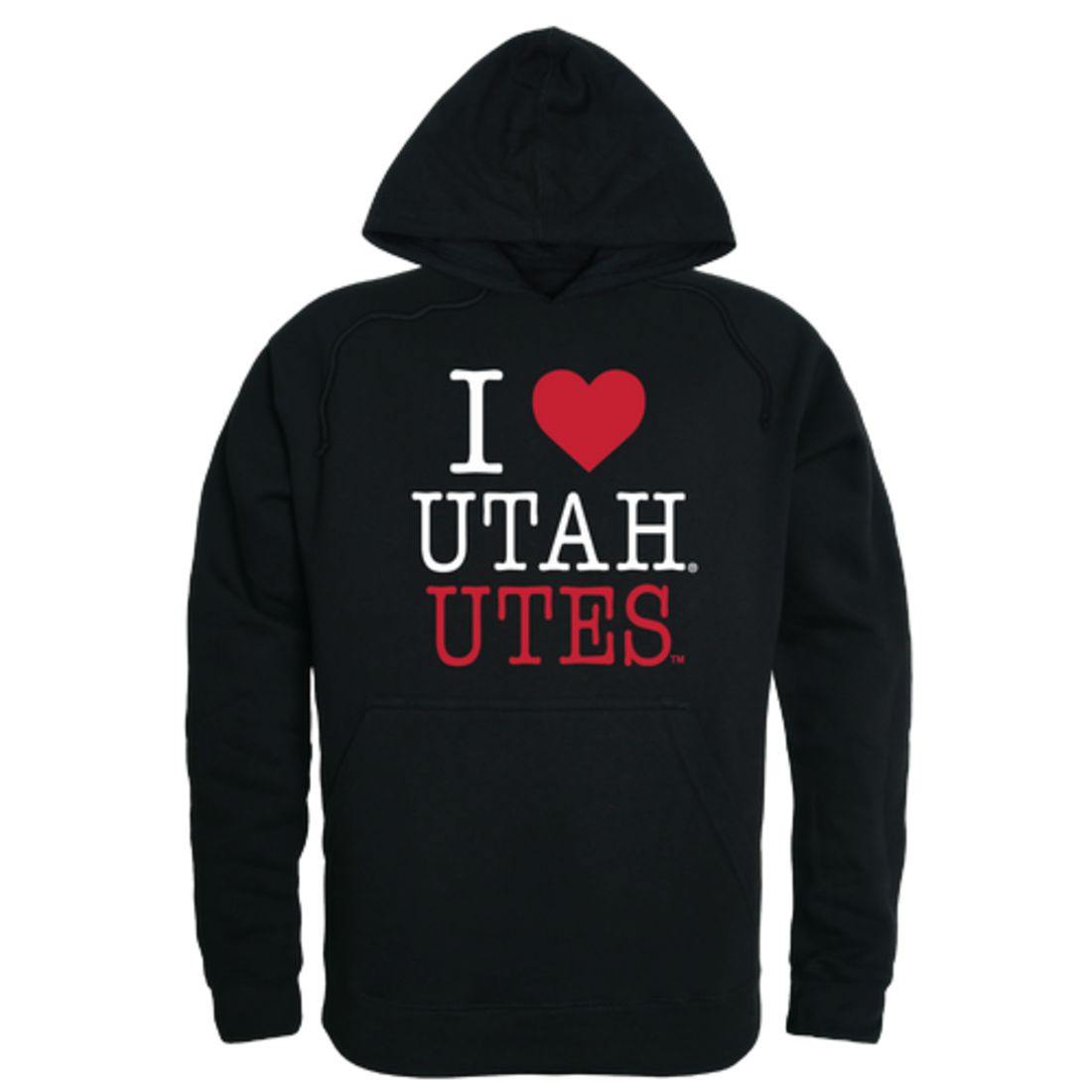 I Love University of Utah Utes Hoodie Sweatshirt