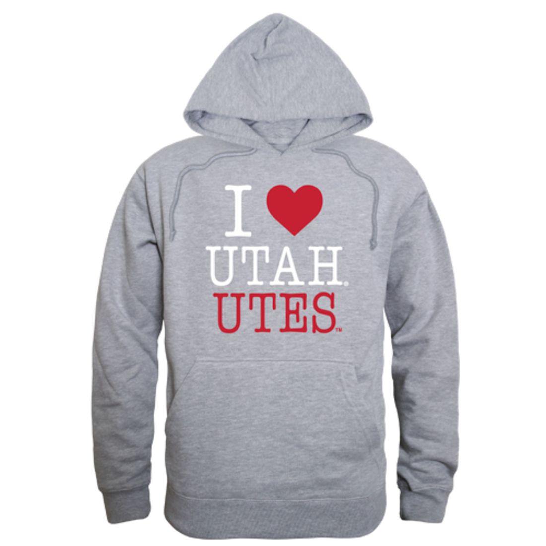 I Love University of Utah Utes Hoodie Sweatshirt