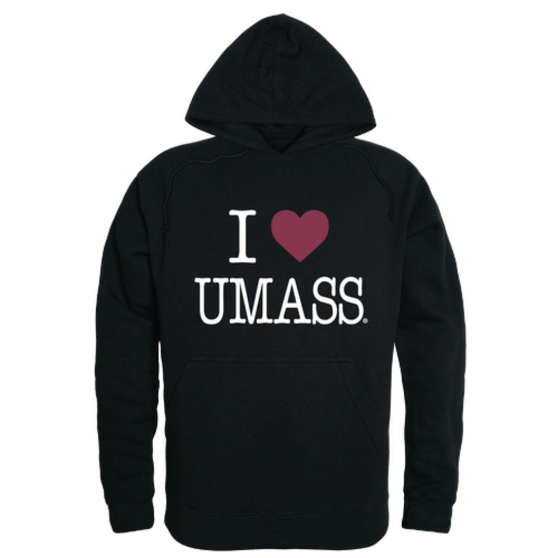 I Love UMASS University of Massachusetts Amherst Minuteman Hoodie Sweatshirt