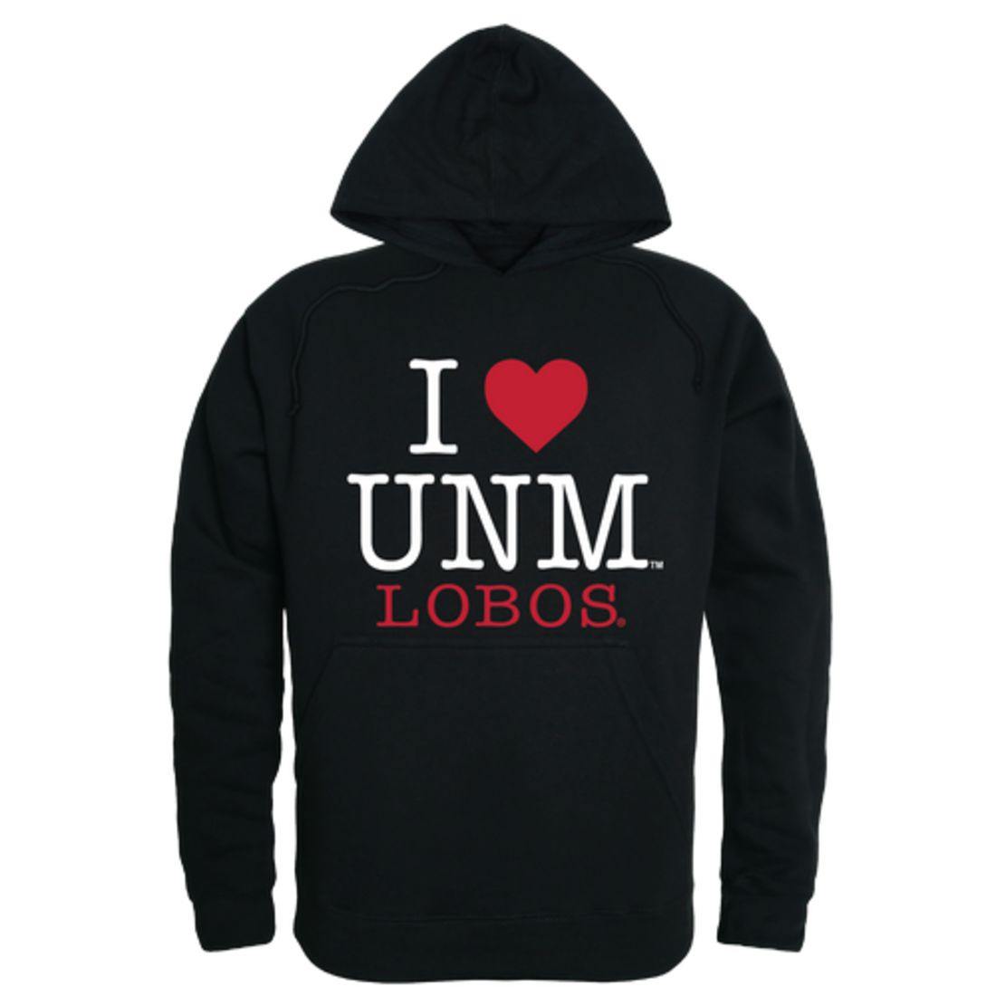I Love UNM University of New Meico Lobos Hoodie Sweatshirt