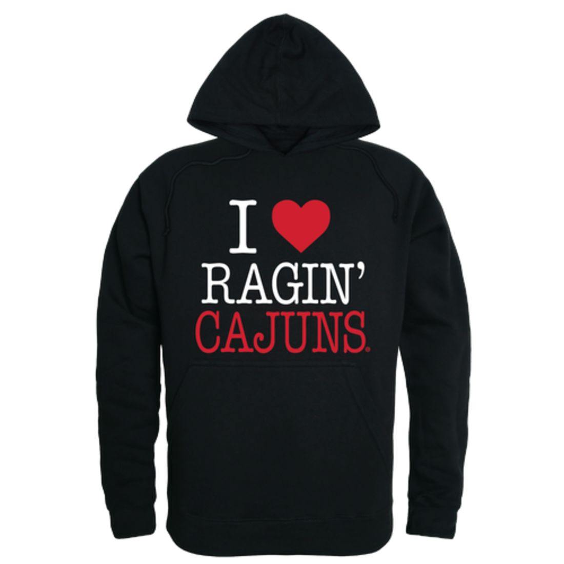 I Love UL University of Louisiana at Lafayette Ragin Cajuns Hoodie Sweatshirt
